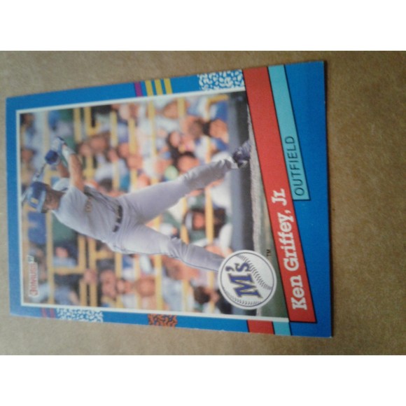 KEN GRIFFEY JR 1991 OUTFIELD DONRUSS 77 BASEBALL Error Card No Dot INC Griffy - Picture 2 of 5